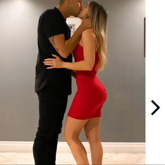 Red Bodycon Mini Dress - Picture 1 of 5